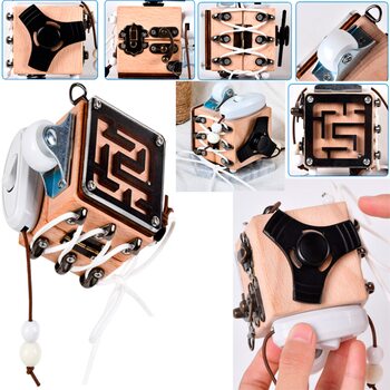 Бизикуб-мини «Многофункциональный» (коричнивый)