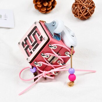 Бизикуб-мини «Многофункциональный» (розовый)