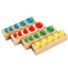 Блоки с цилиндрами-вкладышами (маленькие), цветные