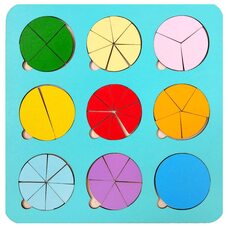 Доска-вкладыш «Геометрия круг» (дроби)