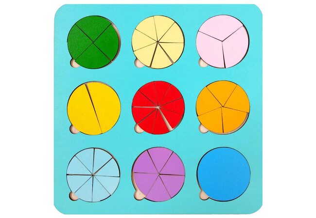 Доска-вкладыш «Геометрия круг» (дроби)