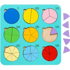 Доска-вкладыш «Геометрия круг» (дроби)