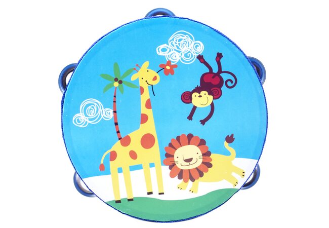 Деревянный бубен «Африка» 18х18 см.