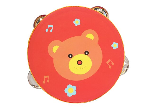 Дерев'яний бубон «Ведмедик» 18х18 см.