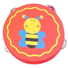 Деревянный бубен «Пчелка» 15х15 см.