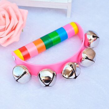 Бубенці з ручкою (рожеві)