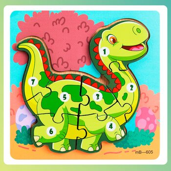 Пазл «Дино-цифры», 7 дет.