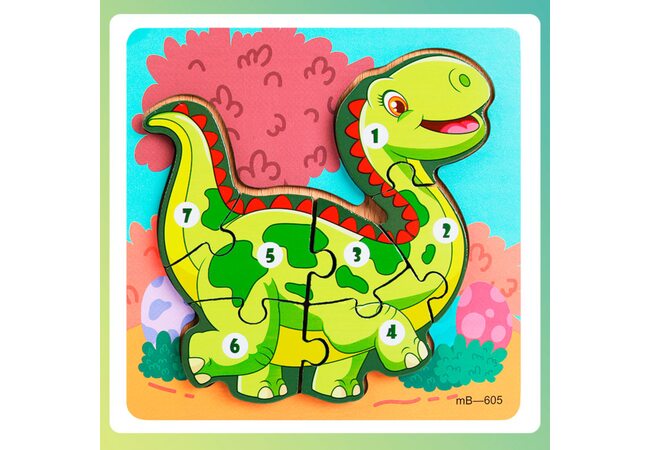 Пазл «Дино-цифры», 7 дет.