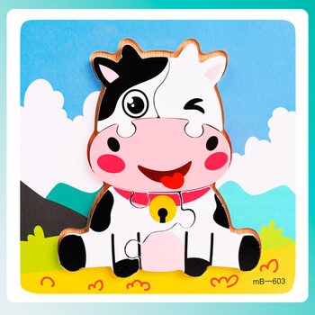 Объемный мини-пазл «Коровка», 5 дет.