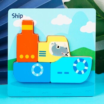 Об'ємний мініпазл «Корабель», 4 дет.