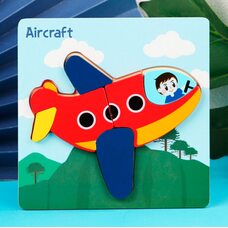 Объемный мини-пазл «Самолет», 6 дет.