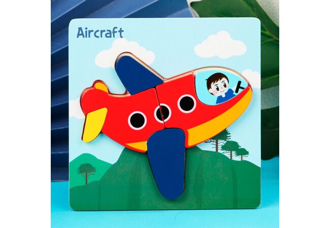 Объемный мини-пазл «Самолет», 6 дет.