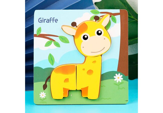 Вкладыш-пазл объемный «Жираф Плямка», 3 дет.