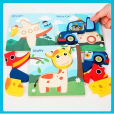 Вкладыш-пазл объемный «Жираф Плямка», 3 дет.