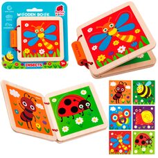 Деревянная книга с картинками «Насекомые»