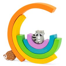 Деревянная пирамидка 5 дет. с животными