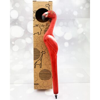 Деревянная шариковая ручка «Фламинго» (чёрная)