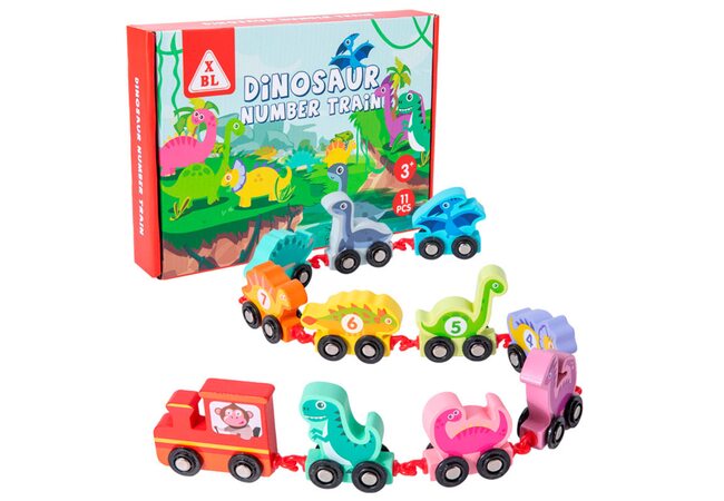 Деревянный паровоз «Динозавры»