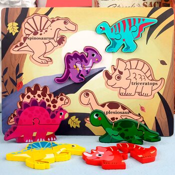 Об'ємний вкладиш-пазл «Перші тварини»