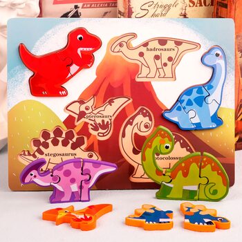 Об'ємний вкладиш-пазл «Тварини Юрського періоду»