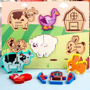 Об'ємний вкладиш-пазл «Ферма»