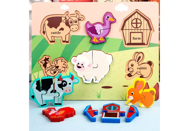 Объемный вкладыш-пазл «Ферма»