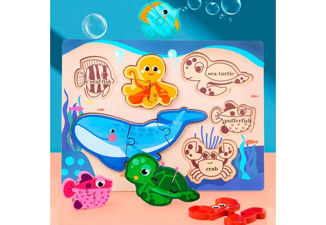 Объемные вкладыш-пазл «Океан»
