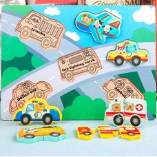 Объемный вкладыш-пазл «Виды транспорта»