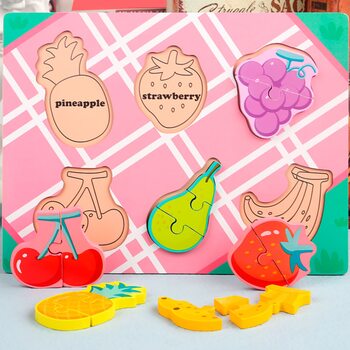 Об'ємний вкладиш-пазл «Фрукти-ягоди»