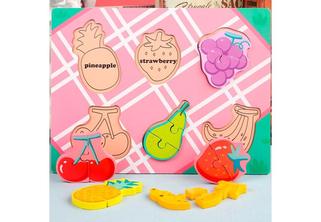 Объемный вкладыш-пазл «Фрукты-ягоды»