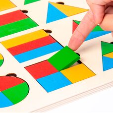 Вкладыши «Дроби» (квадрат, треугольник, круг)