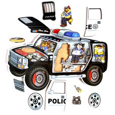 Двухслойный пазл-мозаика «Полиция», 25 дет.