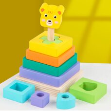 Двухслойная квадратная пирамидка «Фигуры»