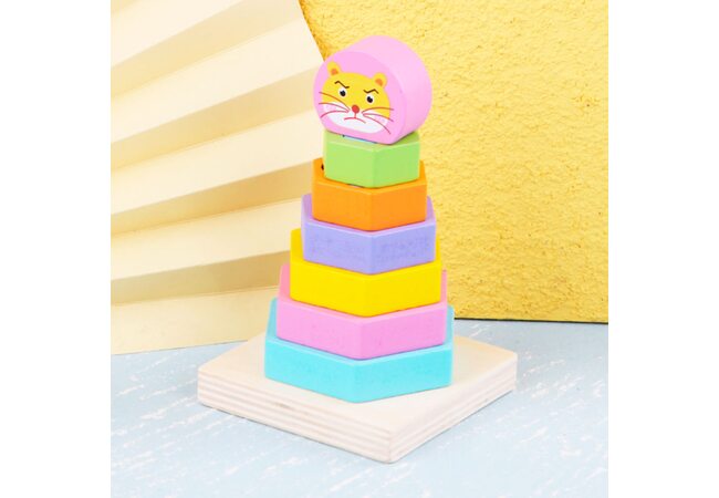 Двухслойная шестиугольная пирамидка «Фигуры»