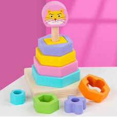 Двухслойная шестиугольная пирамидка «Фигуры»