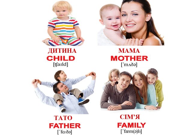 Міні-картки українсько-англійські «Сім'я», 40