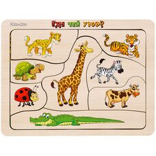 Пазл «Где чей окрас?» (Животные), 8 дет.