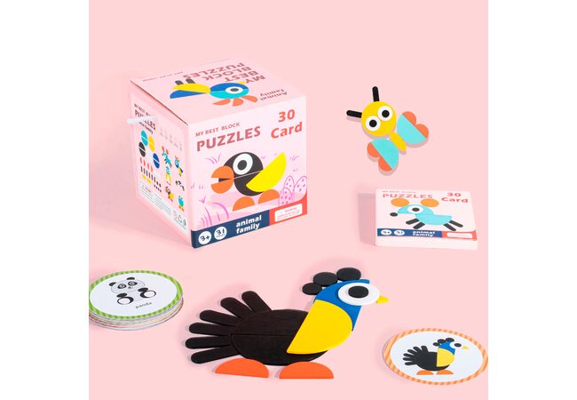 Геометрические пазлы «Семья животных», 31 дет.