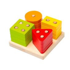 Логическая пирамидка-сортер «Квадратная»