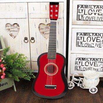 Гітара «6 струн» (червоно-чорна)