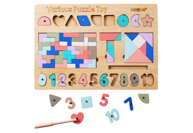 Мега головоломка с магнитными цифрами, фигурами