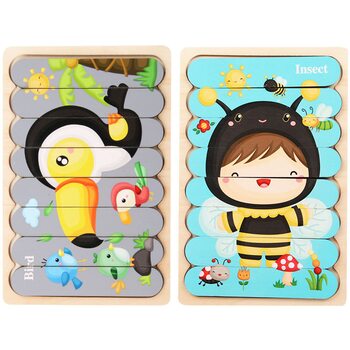 Головоломка-пазл «Насекомые-птицы»