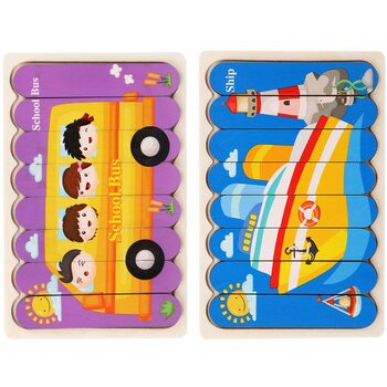 Головоломка-пазл «Школьный автобус-Корабль»