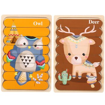 Головоломка-пазл «Сова-Олень»