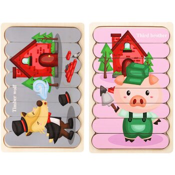 Головоломка-пазл «Три поросенка» (Часть 2)