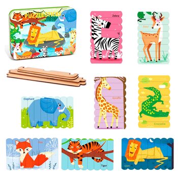 Набор пазлов «Животные», 8 шт.