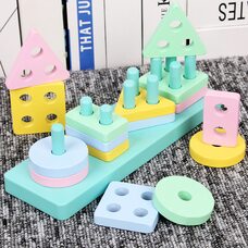 Головоломка-сортер-пирамидки «4 фигуры»