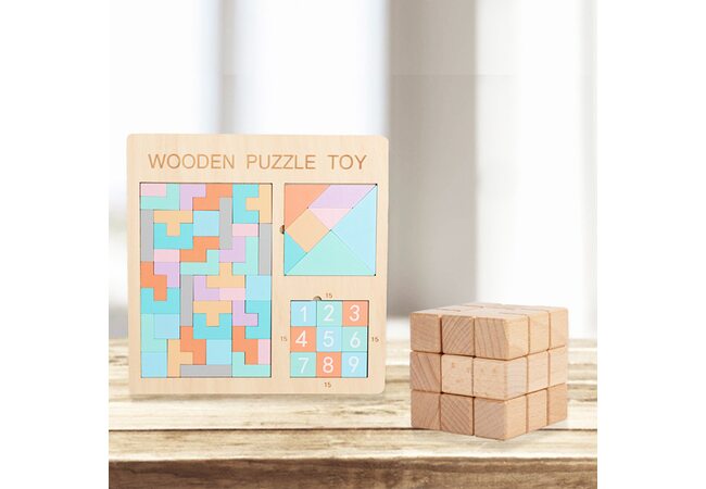 Головоломка «Тетрис-танграм-цифры»