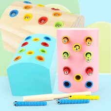 Магнитная рыбалка «Гусенички» с цветными вставками