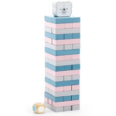 Настольная игра «Дженга», 54 дет. (цветная)